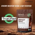 Osoaa Impact Whey Protein 1kg | Isolate & Concentrate | 24g Protein & 3g Creatine| 5X Digestive Enzymes for better Absorption | NABL Lab Tested | Flavour- Double Rich Chocolate. 