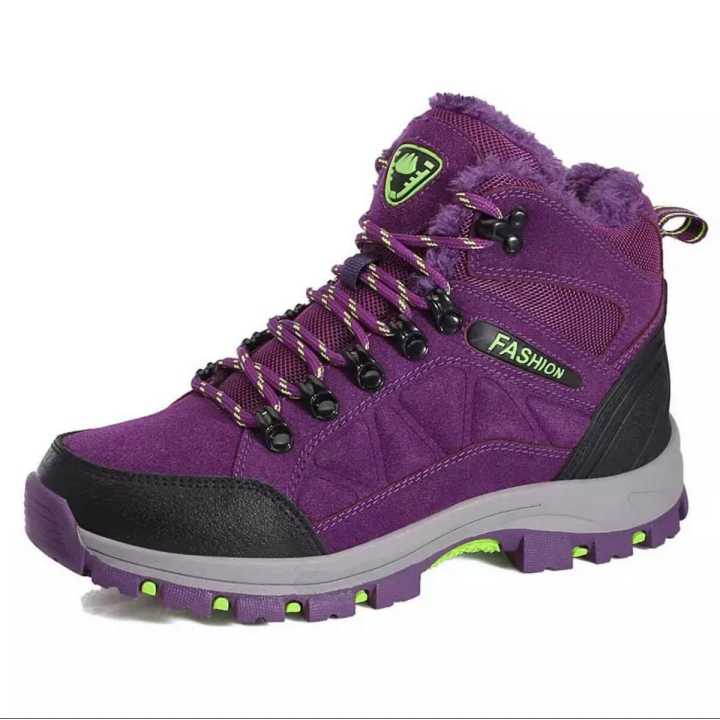 Trekking Purple Laceup Outdoor Hiking Shoes For Women - Fashion | Shoes For Women | Wome's Footwear |