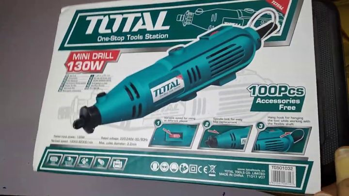 TOTAL%20Mini%20Drill/Grinder%20130W%20with%20100pcs%20Accessories%20TG501032%20-%20Image%204