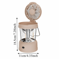 Tent Light 2 in LED Fan Lantern Foldable Cool Portable Electric Fan Multi-Function Strong Light Camping Lantern with Fan Garden. 