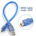 USB 2.0 A to Mini USB B Cable (30cm) – High-Speed Data Transfer for Arduino Nano, Hard Drives & More. 