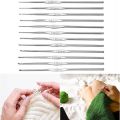Handicraft Stainless Steel Crochet Hooks Small Size Long Crochet Needles Yarn Weave Tool Carpet. 
