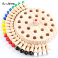Sutuiying Wooden Memory Match Stick Chess Color Table Game Board Puzzles Hot Selling Montessori Educational Toy Cognitive Ability Learning Toys. 