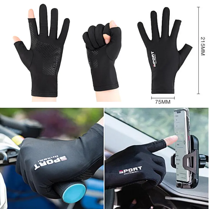 Bizzy%201%20Pair%20Breathable%20Ice%20Silk%20Non-Slip%20Anti-Uv%20Outdoor%20Sports%20Rider%20Gloves%20-%20Image%203