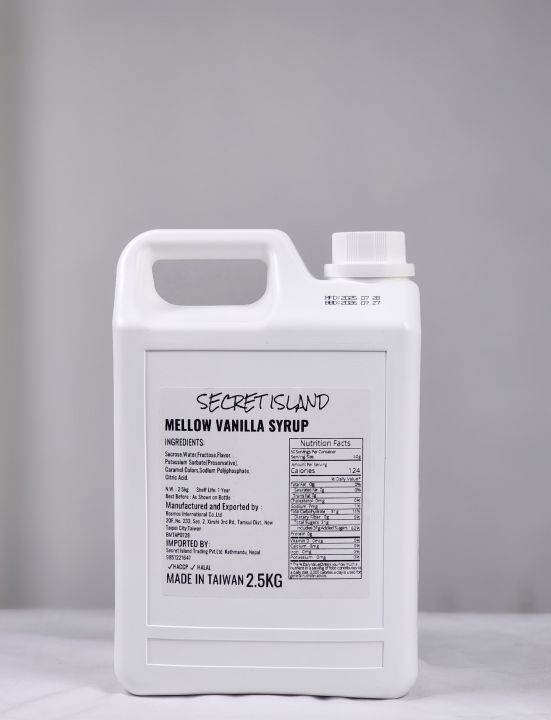 SECRET ISLAND Mellow Vanilla Syrup 2.5kg
