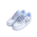 Unisex Reflective White Color AF1 Sneakers. 