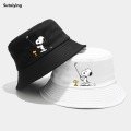 Sutuiying 1pc Snoopy Printed Bucket Hat Breathable Sun Hat Outdoor Sports Vacation Travel Foldable Fisherman Cap For Men Women Spr. 