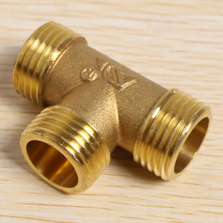 2X%20Brass%20T%20Shape%20Water%20Fuel%20Pipe%20Equal%20Male%20Tee%20Adapter%20Connector%201/2%20Inch%20Thread%20-%20Image%202