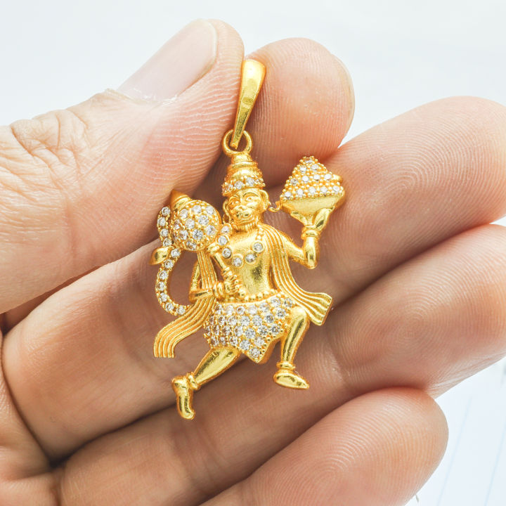 Hanuman%20Locket%20With%20Gold%20Plated%20Chain%20-%20Image%203