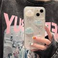 Korea INS Cute Cartoon 3D Diamond Raindrops Clouds Soft Phone Case For iPhone 14 13 12 Pro Max 11 Lovely Shockproof Back Cover. 