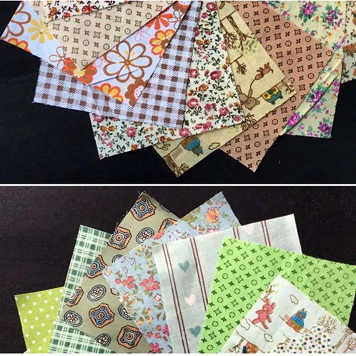 2X%20DIY%20Quilting%20Patch%2060Pcs%2010cmx10cm%20Charm%20Pack%20Cotton%20Fabric%20Patchwork%20Bundle%20Fabrics%20Cloth%20Sewing%20-%20Image%204