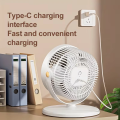 USB Rechargeable Pedestal Fan 4000mAh | Height Adjustable Telescopic Table & Floor Fan | 5 Speed 360° Air Circulator | Portable Silent Fan with Aromatherapy for Home, Office & Camping. 