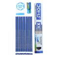 Doms X1 X-Tra Super Dark HB/2 Graphite Pencils 10 Pcs Pack-1 Eraser + 1 Sharpner + 1 Protection Cap Free. 