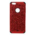 Red Glittery Design Protective Case For iPhone 6S+. 