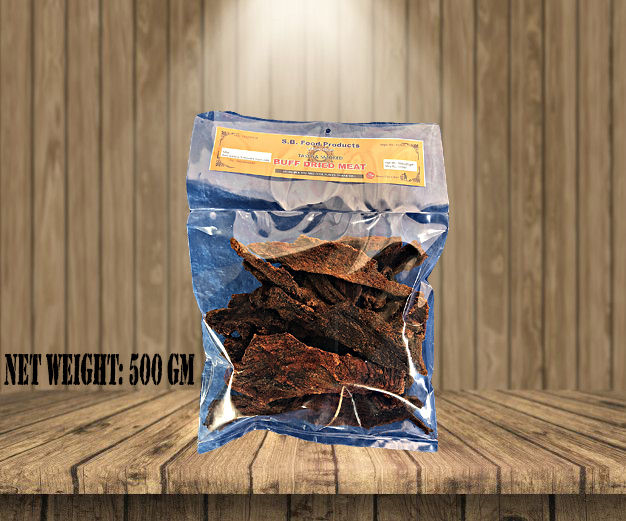 Tasty and Smoky Buff Dried Meat - 500 gm