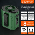 Mini Rechargeable Waist Clip Fan Strong Cooling 100 Gears Wearable Belt Fan Long Battery High-Speed Hanging Neck Fan Indoor Home. 