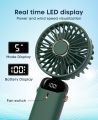 X5 Portable Handheld Mini Fan With Longer Battery Backup Upto 5 Hours,Digital Display And  5 Speed Airflow. 