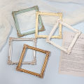 Photo Frame Nordic Style Embossment Handmade Photo Backdrop Resin INS Retro Mini Picture Display Stand Photography Prop. 