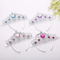 Children Pink Jeweled Plastic Hairband Style Princess Tiara Crown. 