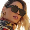 Tomford 22011 Korean Trendy Classic Unique Design Viral Tiktok Flat Black Fullrim Square Sunglasses For Unisex. 