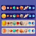 1pcs Wooden Solar System Jigsaw Planets Cognition Panel Matching Puzzle Toy For Kids Educational Game Early Learning Toys. 