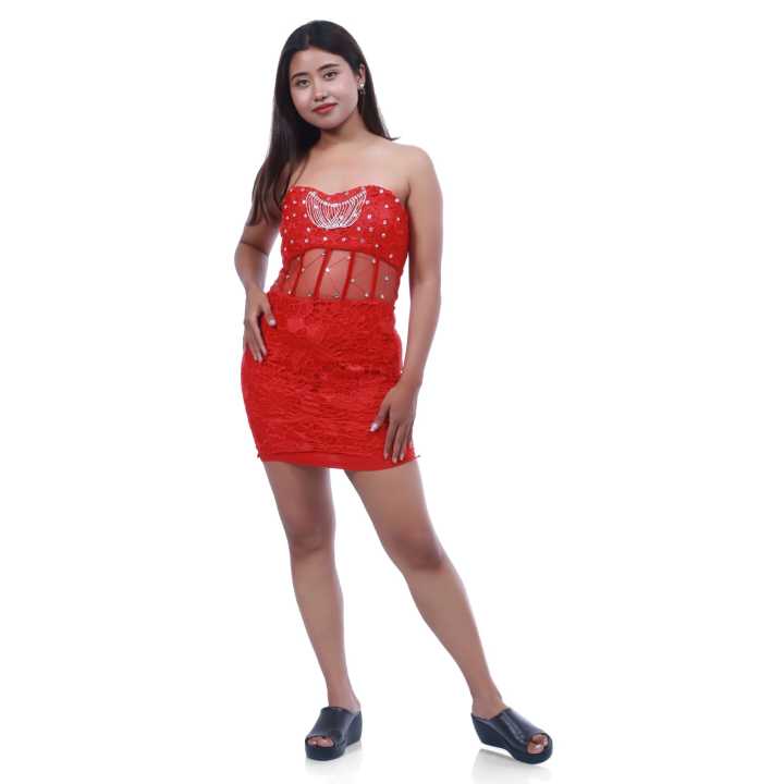 sachin and babi light blue dress Net Off Sweetheart Neckline Strapless Bodycon Embroidered Dress For Women