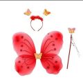 Girls Butterfly Fairy Angel Wing, Wand And Hairband Baby Kid Birthday Party. 
