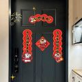 Unique Chinese Style Cartoon Horse Couplet Traditional Cute Horse Year Door Couplets High Quality Durable Magnetic Door Couplets Spring Festival Decorations. 