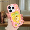 Hontinga for Tecno Spark 6 Go 8 8C 10 Pro 10 10C Camon 20 19 Pro 18 18p 18T Back Cover Lemon Pudding Dog Luxury Phone Cover Soft Silicone Macaron Wave Mobile Case. 