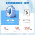 Visual Timer Rechargeable, 60 Minute Countdown Timer Clock for Kids, Silent Kitchen Timer Cooking Pomodoro Timer, Time Management Tool for Office, Meetings, Teaching. 