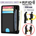 Leather Card Holder Slim Wallet   Blocking Wallet Id Card Holder. 