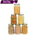 Glass Jar 1000ml with Lid Set Of 5Pcs | Blemish Free Food Grade Eco Friendly Reusable Multipurpose Jar - 1Ltr - Pack Of 5. 