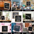 Black Felt wooden Letter Board Event Letter Board L | Multipurpose Wooden Letter Board | Table Decor Accessories. 