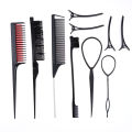6/10pcs Hair Styling Comb Set Teasing Hair Brush Triple Teasing Comb Rat Tail Combs Edge Brush Hair Tail Tools Braid Tool Loop Demoo. 