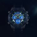 NAVIFORCE NF9189 Stainless Steel Dual Movement Digital Analog Dark Night Display Quartz Watch For Men. 