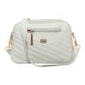 White Color Side Zippered Design Crossbody/Shoulder Bag For Women. 