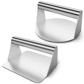 2Pcs Burger Press,Hamburger Press,5.5Inch Round & Square Smash Burger Press for Hamburger Smasher Tool Easy Install Easy to Use. 