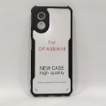 Oppo A18 / Oppo A38 Cover (Same Size) Clear Transparent Bumper Black Cover Case -Non Yellowing. 