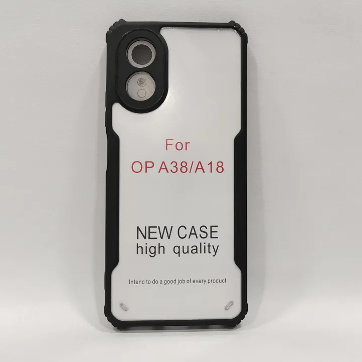 Oppo%20A18%20/%20Oppo%20A38%20Cover%20(Same%20Size)%20Clear%20Transparent%20Bumper%20Black%20Cover%20Case%20-Non%20Yellowing%20-%20Image%204