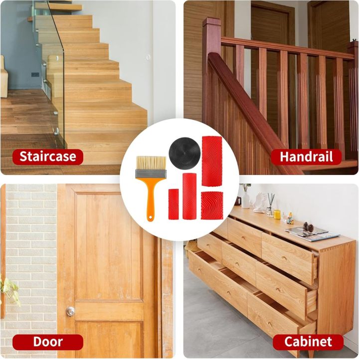 NCANRUI%206%20Pcs%20Wood%20Graining%20Tools,%20Soft%20Rubber%20Wood%20Grain%20Maker%20Painting,%20DIY%20Faux%20Wood%20Texture%20for%20Wall%20Floor%20Furniture%20Art%20-%20Image%207