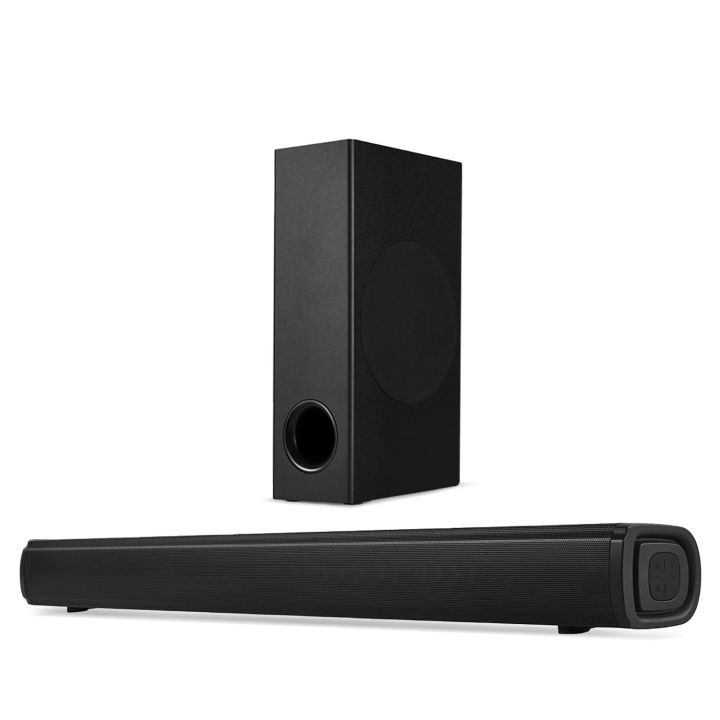 TCL S332W 2.1 CH 200W Soundbar with Wired Subwoofer, Supporting Bluetooth, HDMI(ARC), Coaxial Input, AUX, USB & Remote Control (Black)