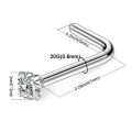6 stylish stainless steel zircon nasal septum pierced studs 20G mini nose ring earring pierced studs lady body pierced accessori. 