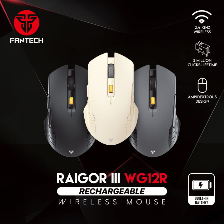 Fantech Raigor III WG12R Gaming Mouse With 2.4GHz Wireless Connection-(Black)