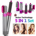 5 In 1 Dyson Dupe Rotating Brush Hot Air Styler Comb Curling Iron Roll Styling Brush Dryer Blow With Nozzles Heat Setting. 