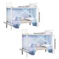 Foldable Single Mosquito Net Breathable Dormitory Bunk Bed Curtain with Fine Mesh Canopy for Home College Use. 