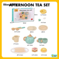Wenefang Wooden Pretend Play Set High Tea Set Toys Ice Cream Toys Cashier Toys Cake Toys for Kids Girl Boy Wooden Pretend Play Toys Language Development. 