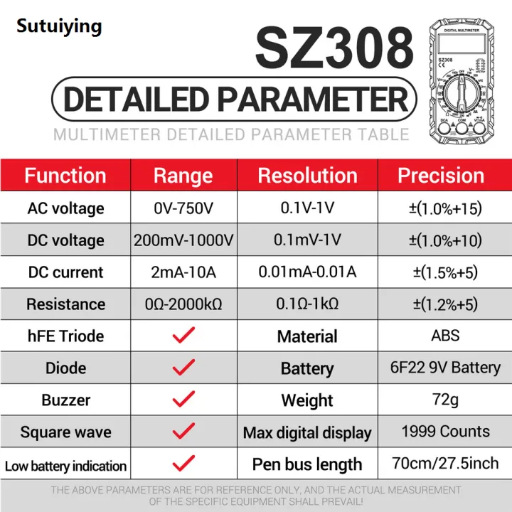 Sutuiying%202/1PCS%20ANENG%20SZ308%201999%20Digital%20Multimeter%20AC/DC%20Tester%20Machine%20Handheld%20New%20Multimetre%20Professional%20Multi%20Meter%20Multimetro%20Ohm%20Malt%20-%20Image%205