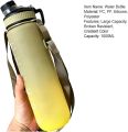 1000ml Drink Bottle Large Capacity Leakproof Broken Resistant with Scale Gradient Color Drinking Portable Handle Fitness Sports. 