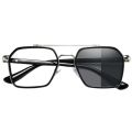 Changeable Blue Ray Cut Metal Frame/Without Cover/Day Night Sunglasses For Men. 