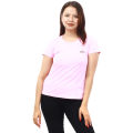 Doro Pink Cotton Round Neck Half Sleeve Side Printed T-Shirt For Women. 